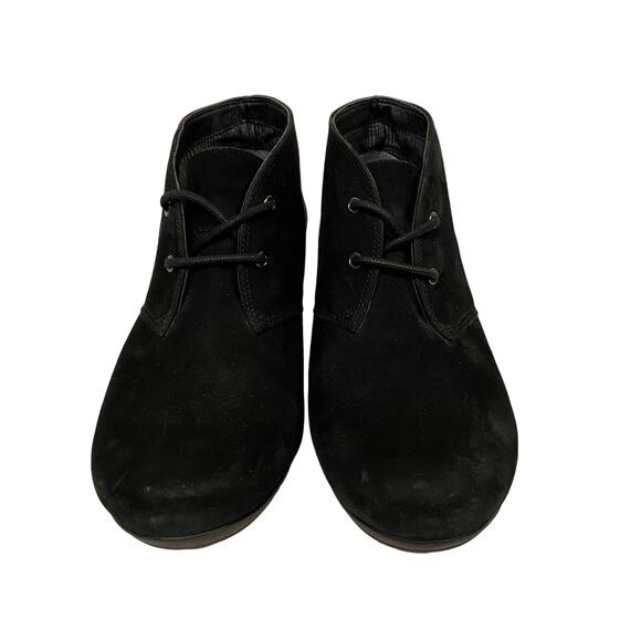 Abeo Bio System Potrero Black Suede Lace Up Bootie Size 7.5 - Picture 4 of 9